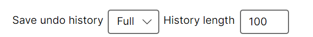 Undo history save preferences